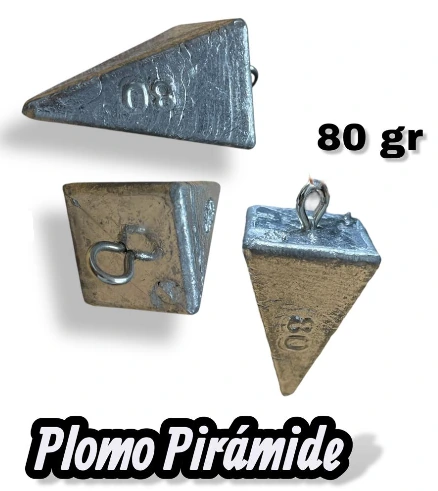 PLOMO PIRAMIDE 80G X 1 UND