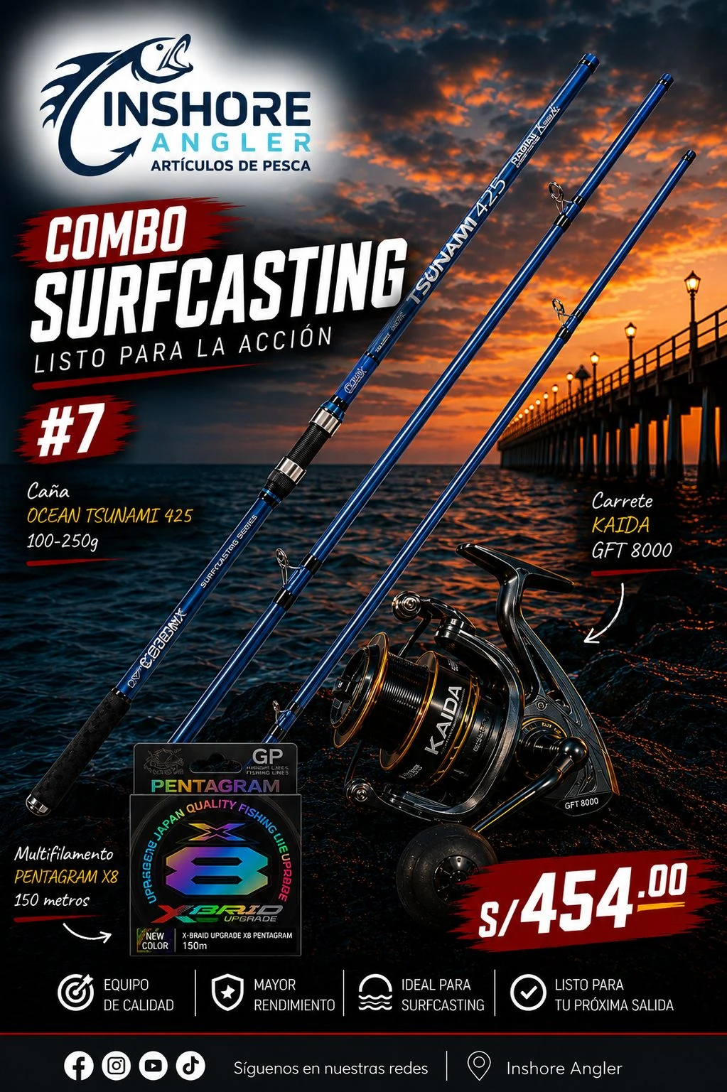 COMBO SURFCASTING OCEAN TSUNAMI + KAIDA