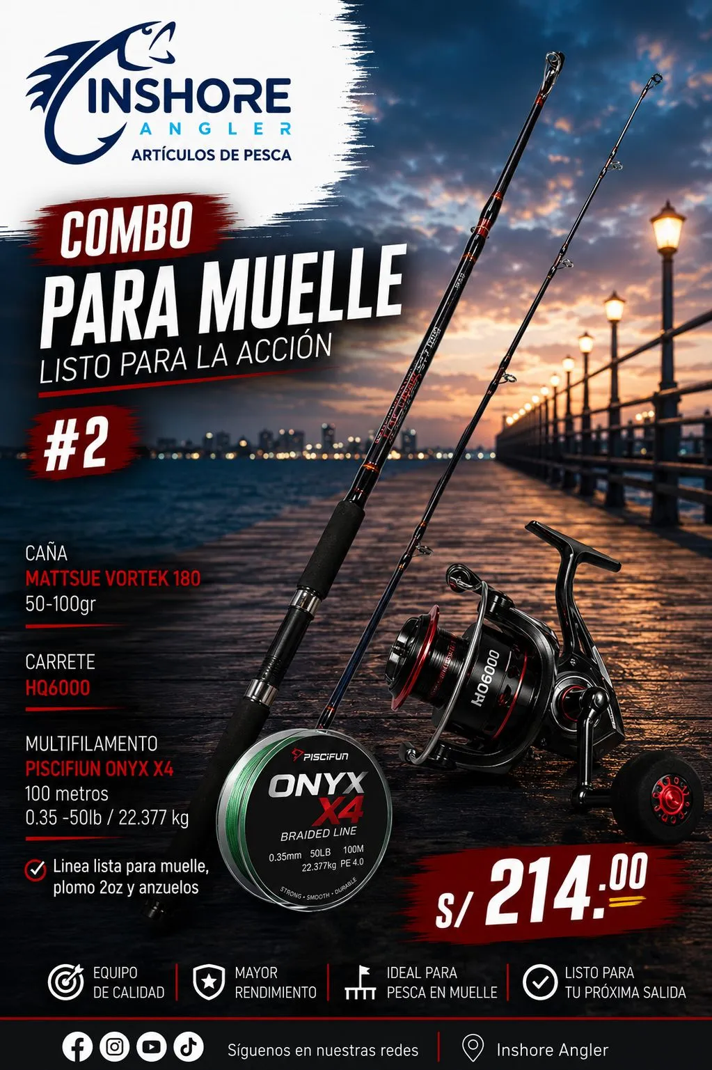 COMBO MUELLE MATTSUE VORTEK 180 + HQ6000
