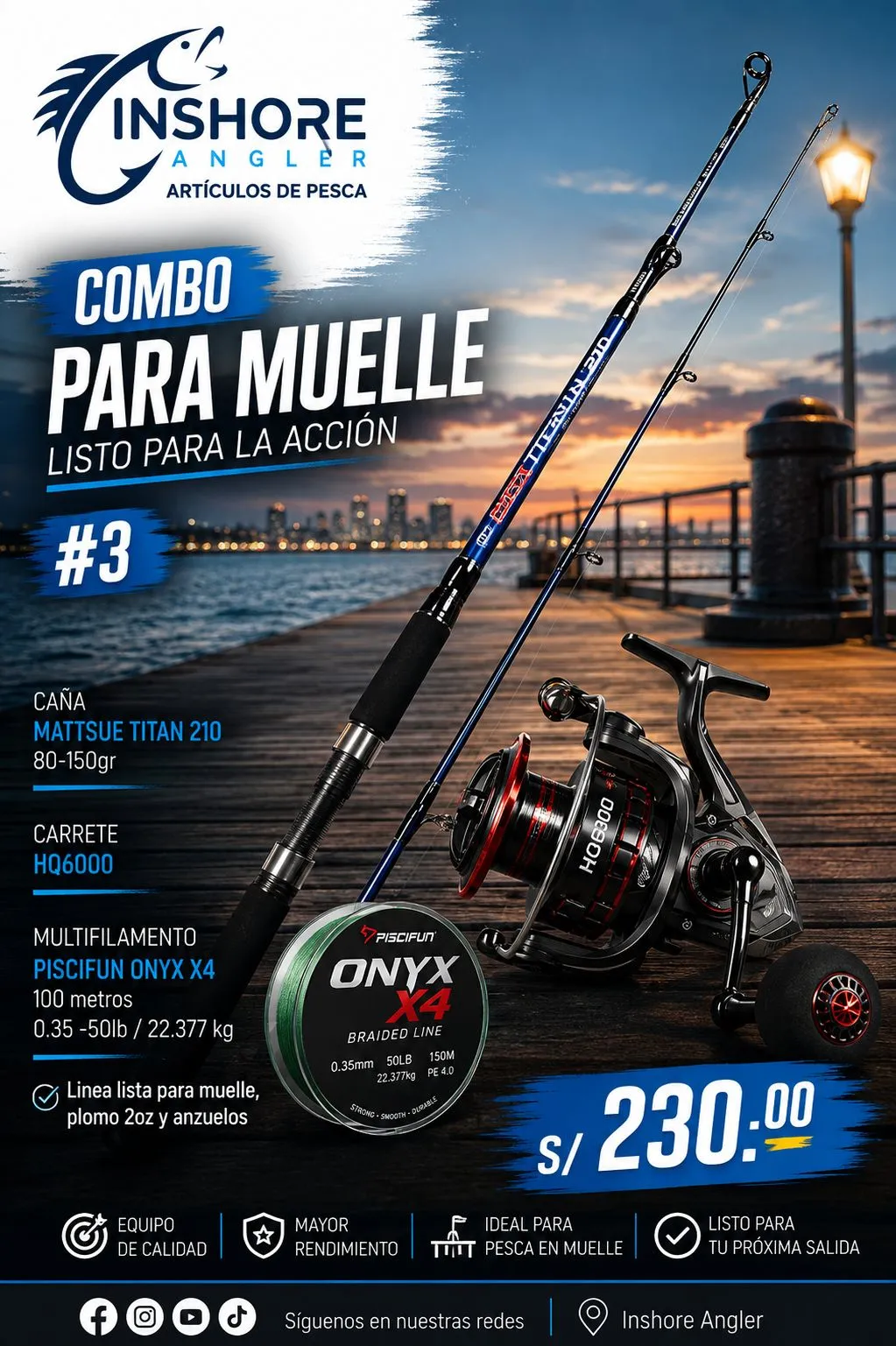 COMBO MUELLE MATTSUE TITAN 210 + HQ6000