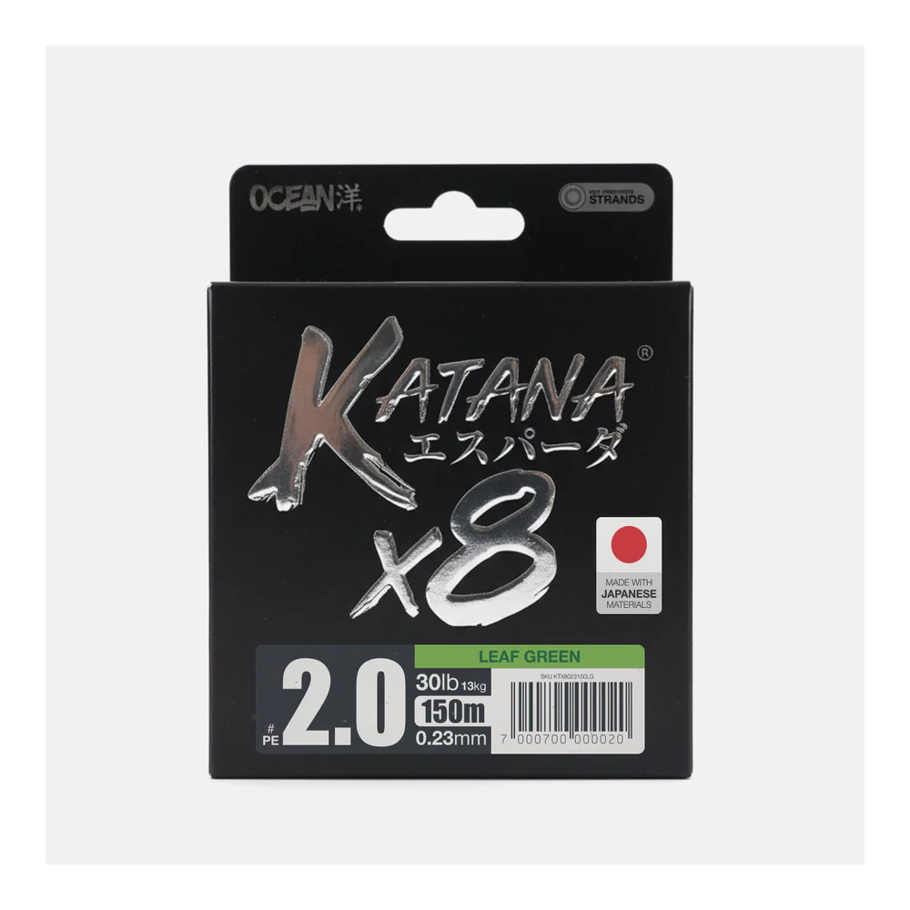 MULTIFILAMENTO OCEAN KATANA 8X 0.23MM 30LB VERDE X 150M
