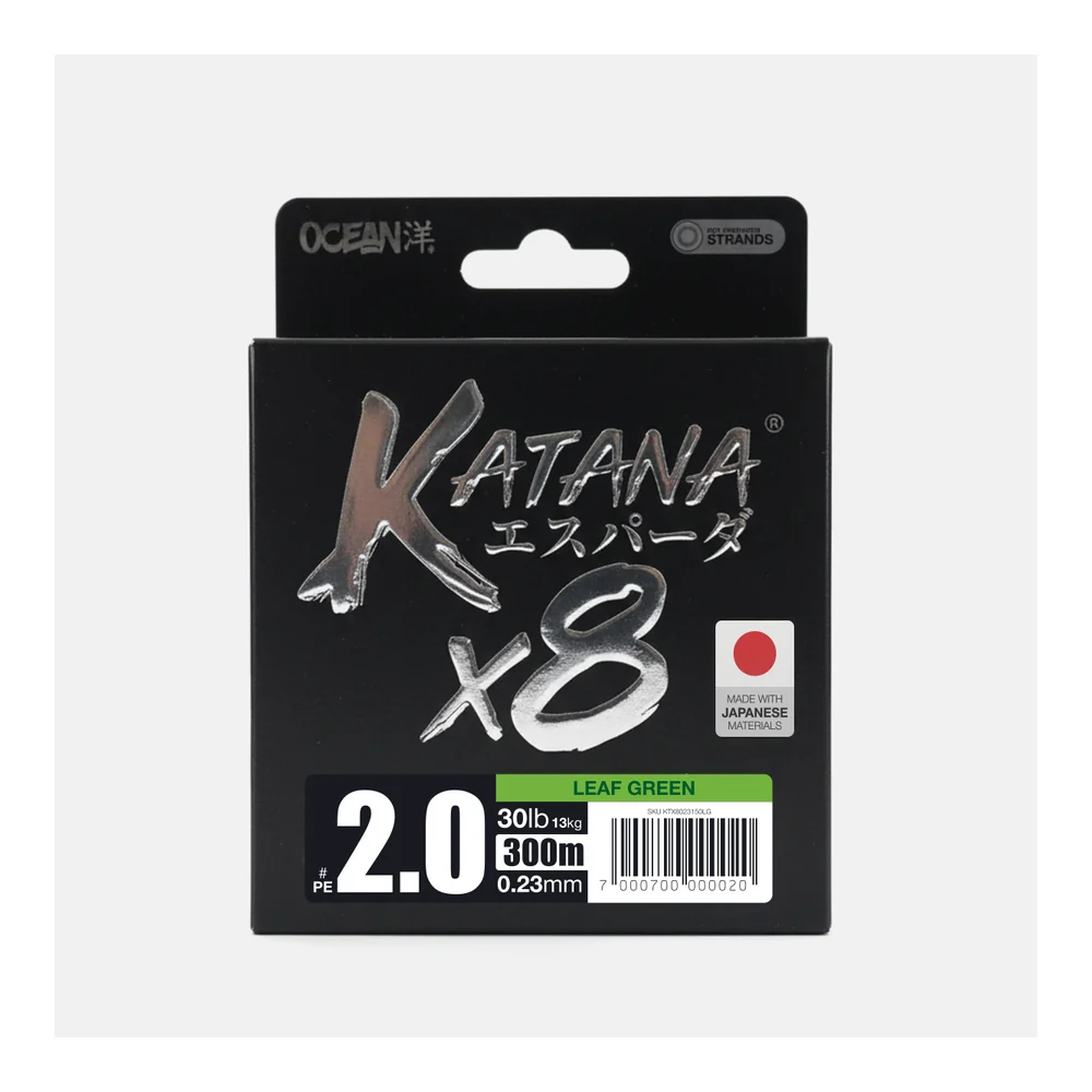 MULTIFILAMENTO OCEAN KATANA 8X 0.23MM 30LB VERDE X 300M